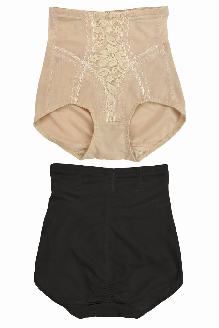 Mid rise pocket-panties that hold butt pads flat on white background.